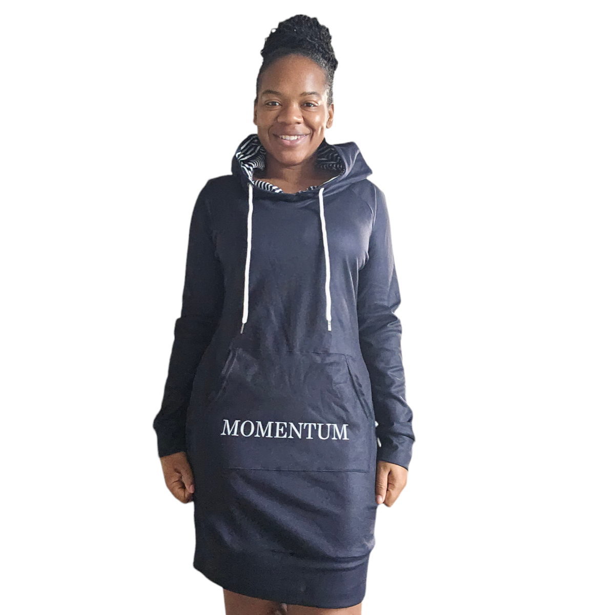 Molly Black Pullover Hoodie Dress