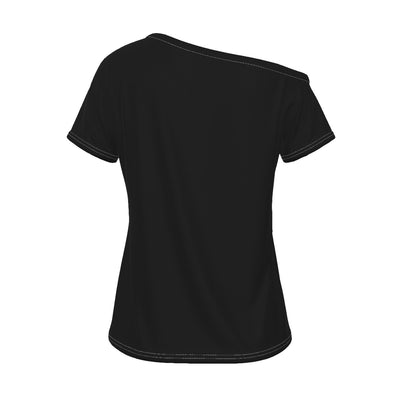 Freedom Black Women's Off-Shoulder T-shirt