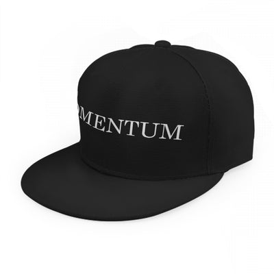 Baseball Black Cap With Flat Brim